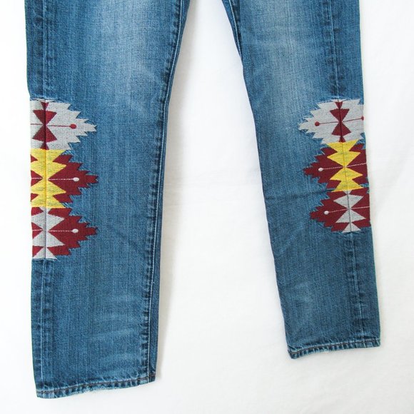 Miss Me Vintage Embroidered Denim Jeans Western Style/ Boyfriend Size-27 - Picture 3 of 9